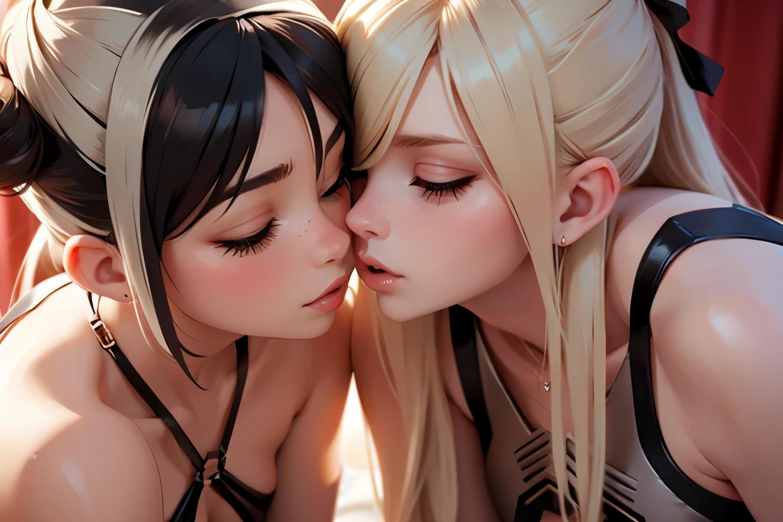 Sexy lesbians entanglement　Close-up