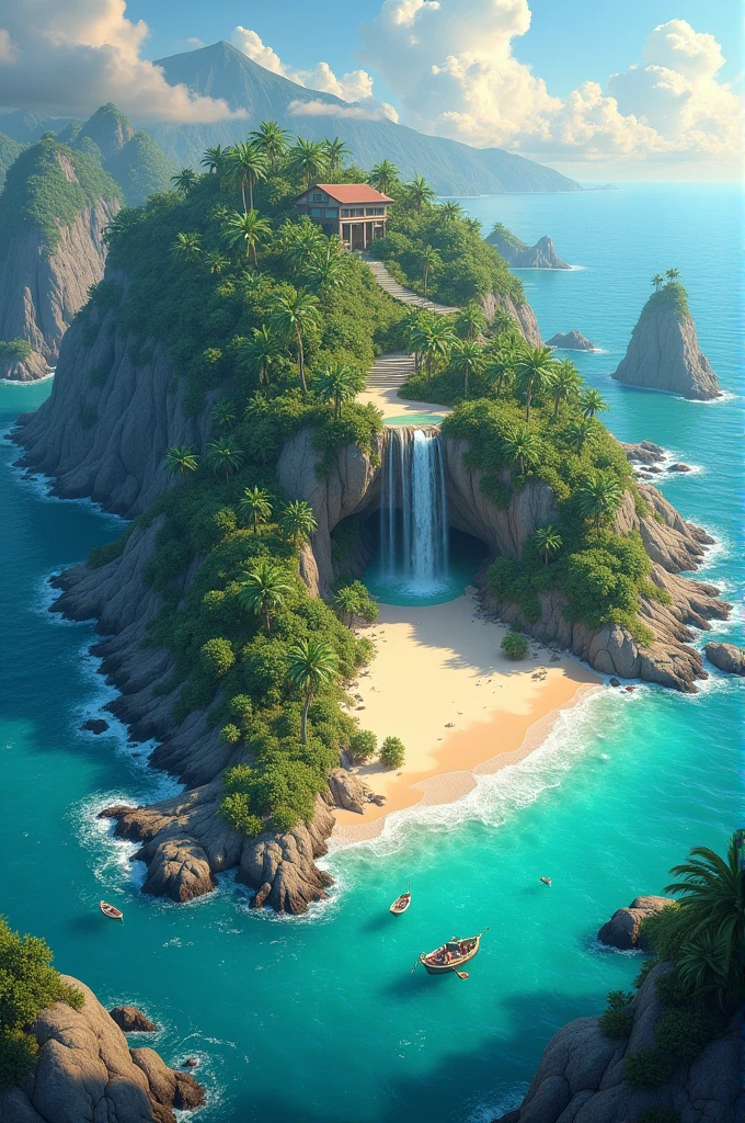 Make a YouTube thumbnail based on beautiful iland
