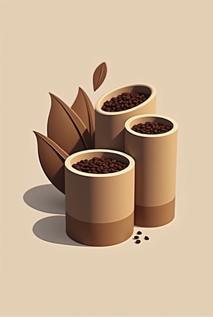 Create coffee logo with coffee bins  in 8k


