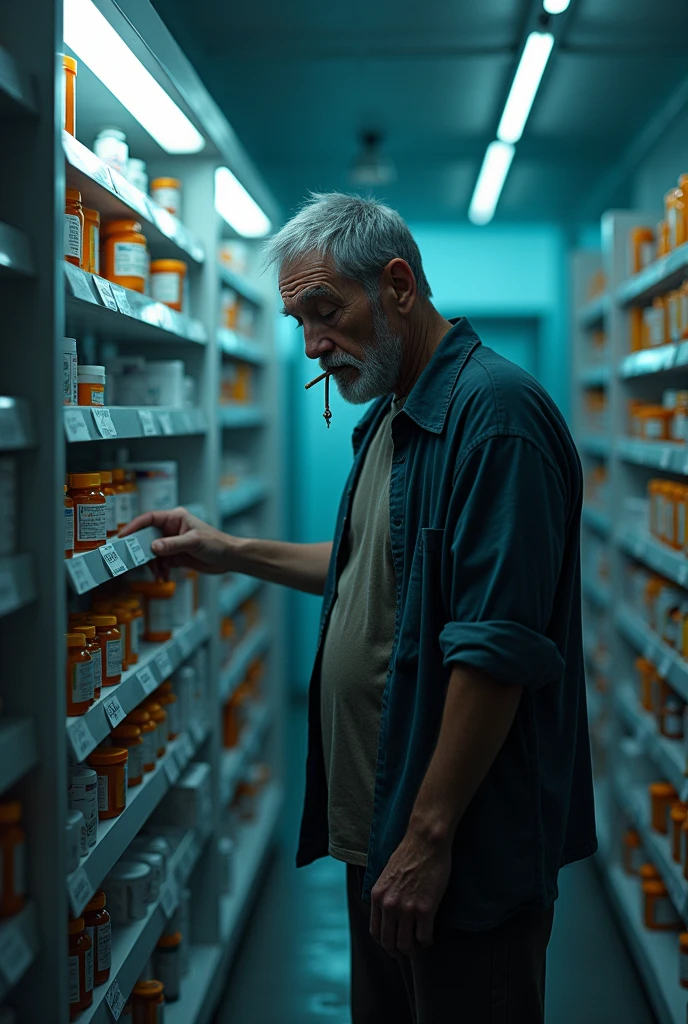 Image of a smoking man buying 2024 medications
