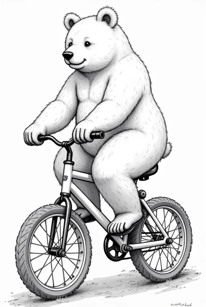 A bear riding a unicycle、Masterpiece、Anime Coloring、Ultra fine、8k