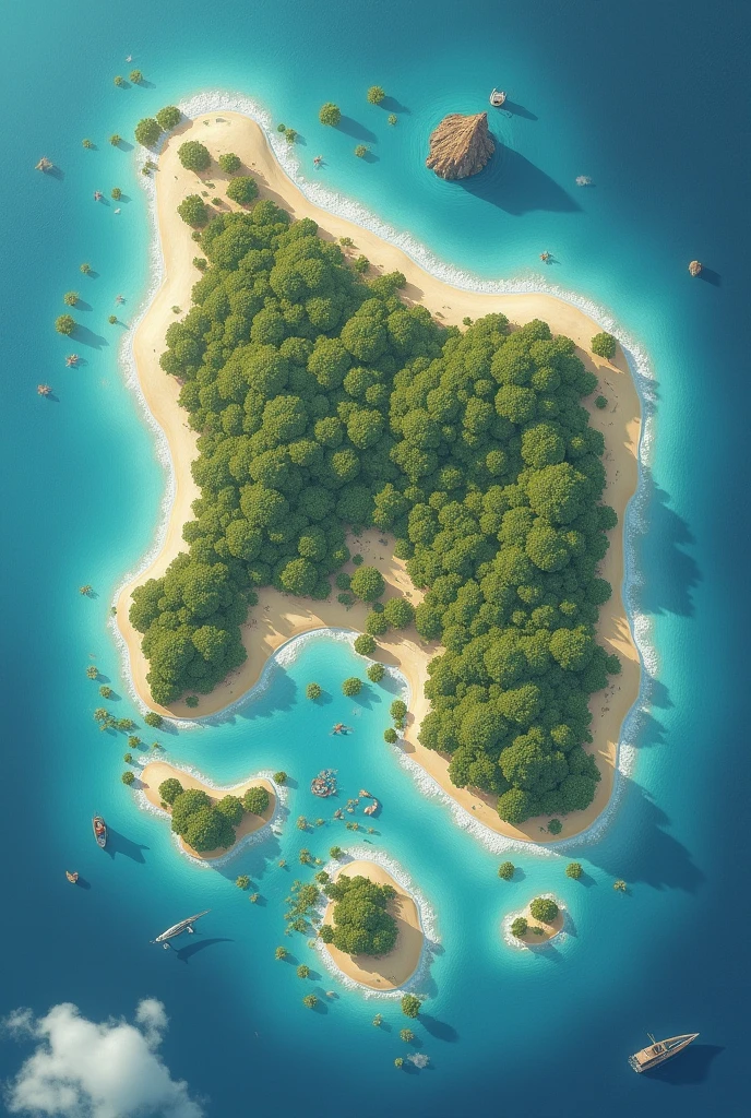 Map indicting the island of Buton, Sulawesi, Indonesia