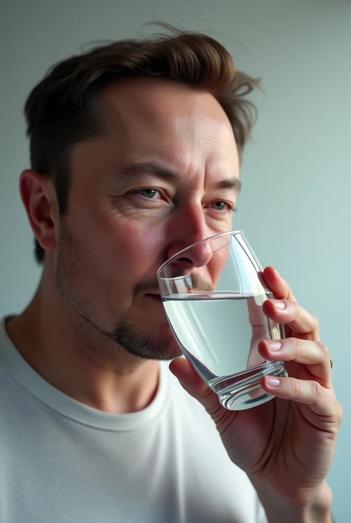 Elon Musk drink water image