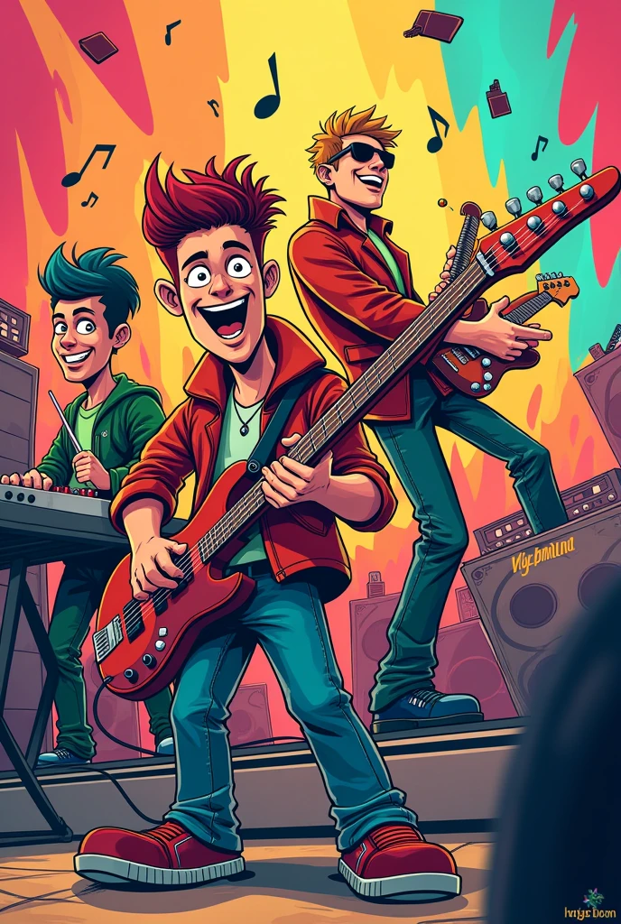The name, Big Boys 105 with music theme