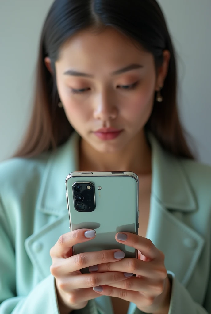 Images of a woman who wants the camon 30 And the cover of this phone