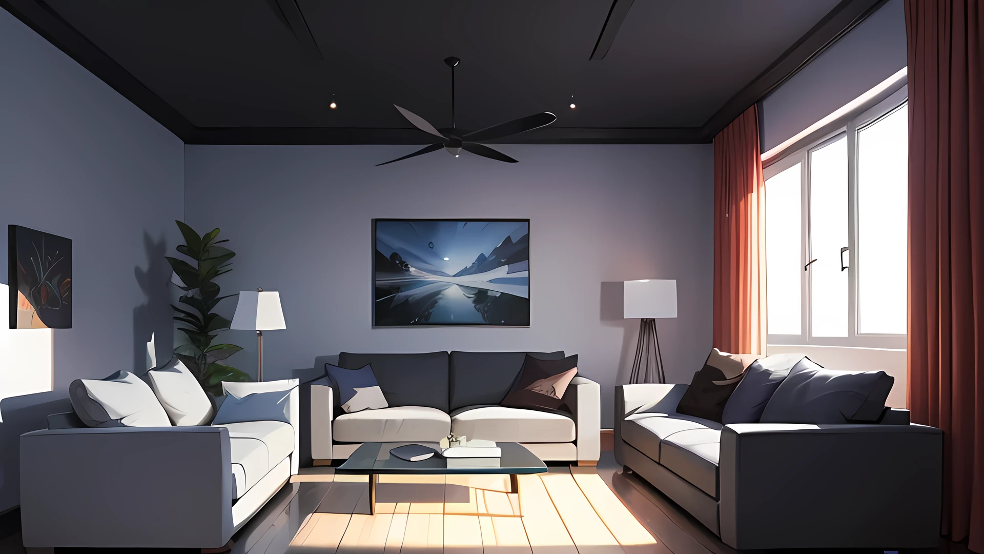 Masterpiece, modern simple plain living room, living room with sofa, pretty modern sofa, anime, anime style, aesthetic, a room, place, background, photo studio, high quality, best quality, HD, realistic, perfect lighting, detailed, glowing, set background, {perfect proportions}, (((No Humans))), [[[No Humans beings]]], [[no wooden floors and roofs]]