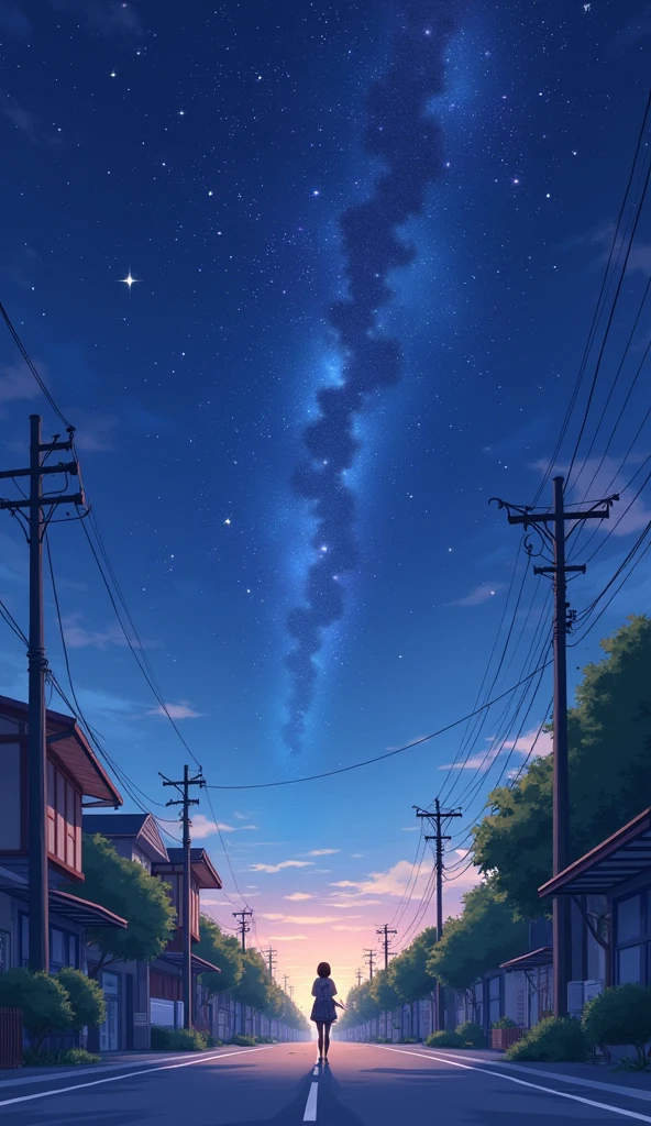 Starry Sky、old Town、walk、girl