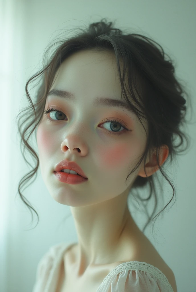 Images of a woman with a big head