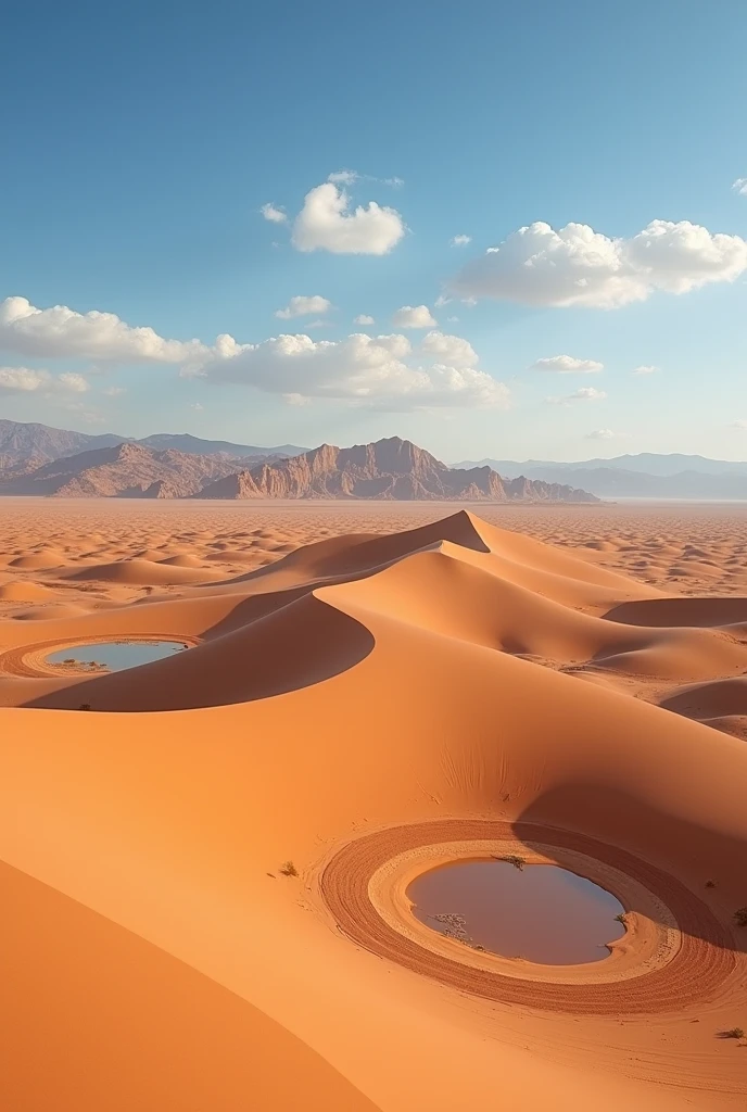 Oasis desert landscape