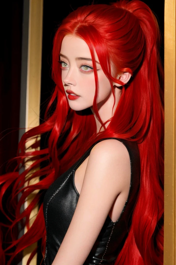AMBER HEARD, ((red hair)), twilight
