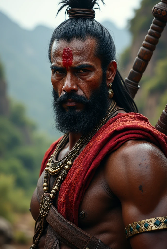 Indian men worrier half picture
