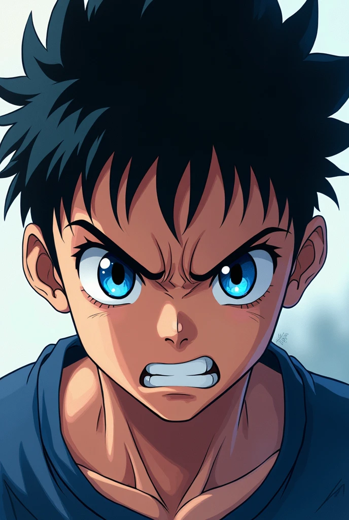 anime、Angry boy、Blue Eyes、Center Part