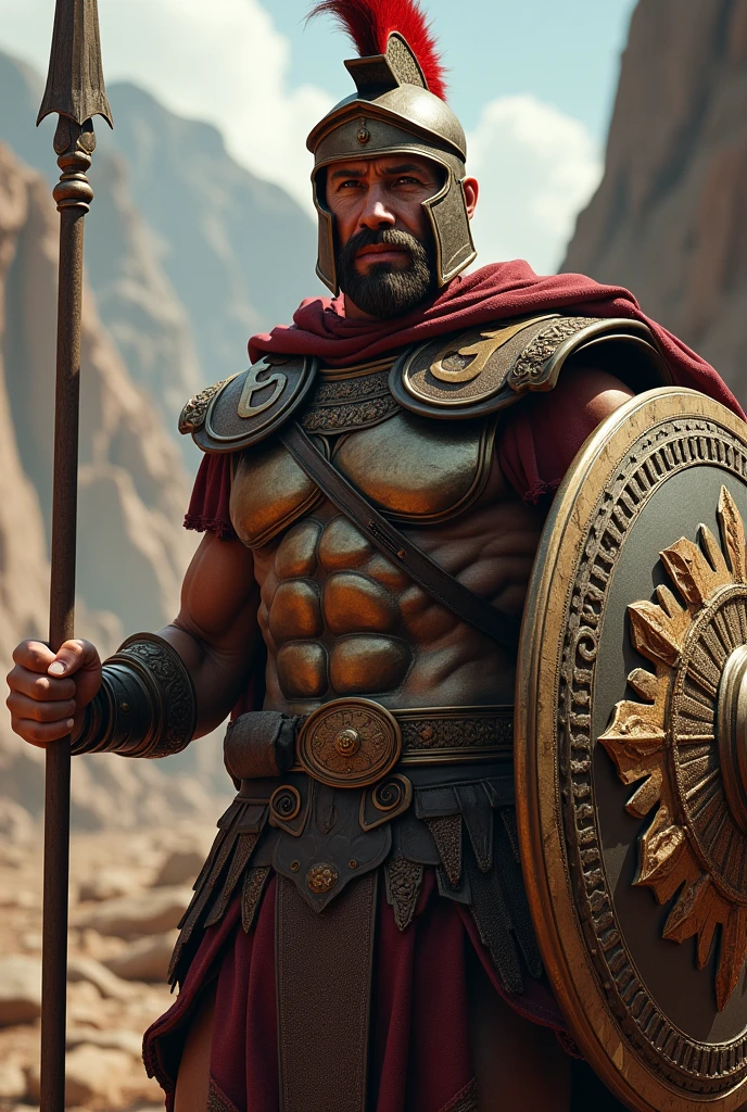 Greek men worrier half pic