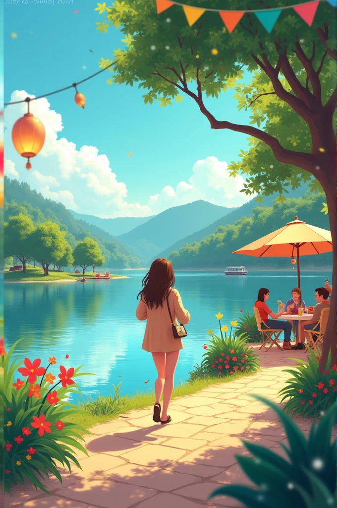 Take a picture of me going to your birthday party by the lake