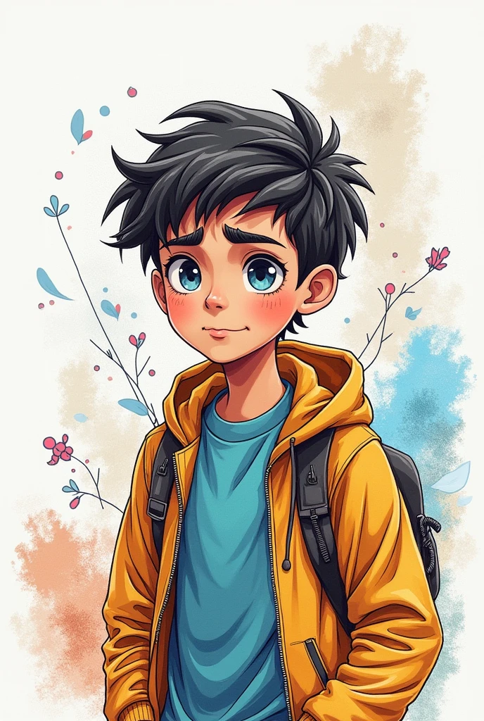 Draw a student being adaptable and make it like a drawing