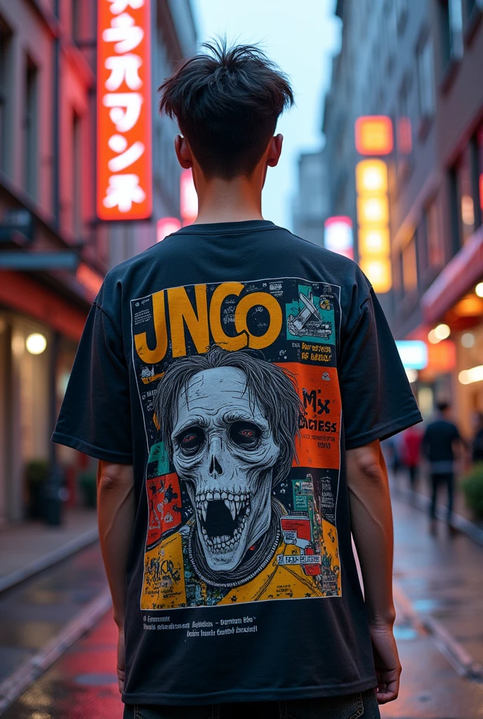 Generate a JNCO style t-shirt