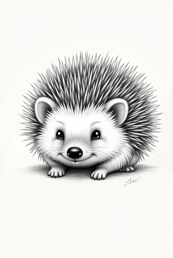 Sketch hedgehog head