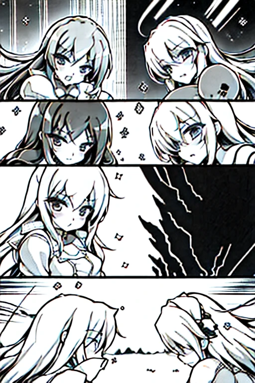 The setting picture of the characters fighting side by side with the angel&#39;s red fire lightsaber，Together with Chuan Chuan，The character is a cute and simple fusion of ghost and angel images，Has a white translucent body and delicate feathers，multi-layered angel wings，Hue in red、Mainly orange and pink，The lower part of the body gradually tapers into the shape of a ghost tail.，The overall feeling is light and flying in the sky。
individual, High resolution, long hair, Very long hair, Contemptuous eyes, A light blush, movie lighting effects, Sacred top light, anime style, 