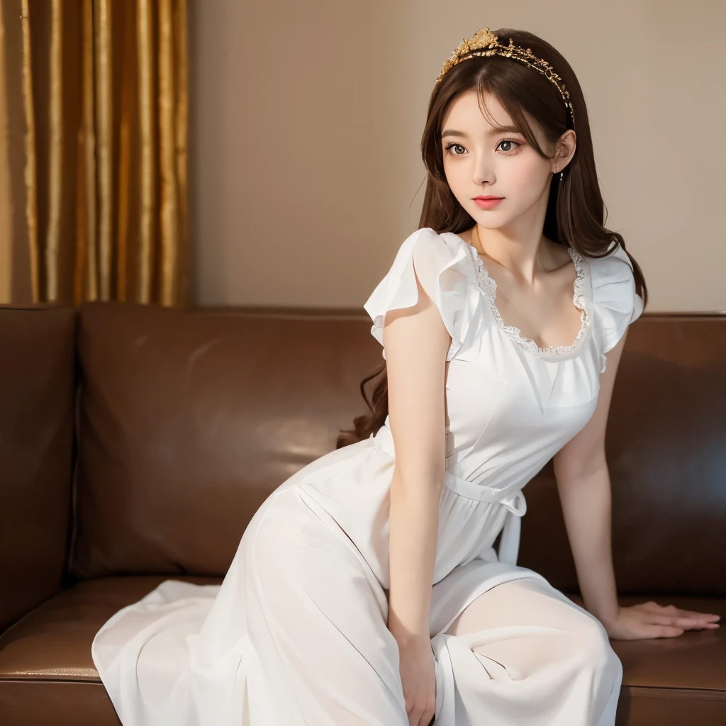 The Woman, (European Citizenship: 1.2) Take a photo wearing a black and white outfit, Otome! dress, アニメの女の子のCosplay, Maid clothesを着たアニメの女の子, 美しいOtome, Maid clothes, Cosplay photo, Cosplay, anime Cosplay, Cute pose collection, (Goddess face), (Graceful posture: 1.4), Elegant atmosphere, Noble atmosphere, (Mature Woman: 1.6) (Brown Hair: 1.5), (Golden Eyes: 1.4), (Girls&#39; Middle School: 1.4), (黒と白のMaid clothes: 1.1), (Incredible beauty, High facial detail: 1.3),