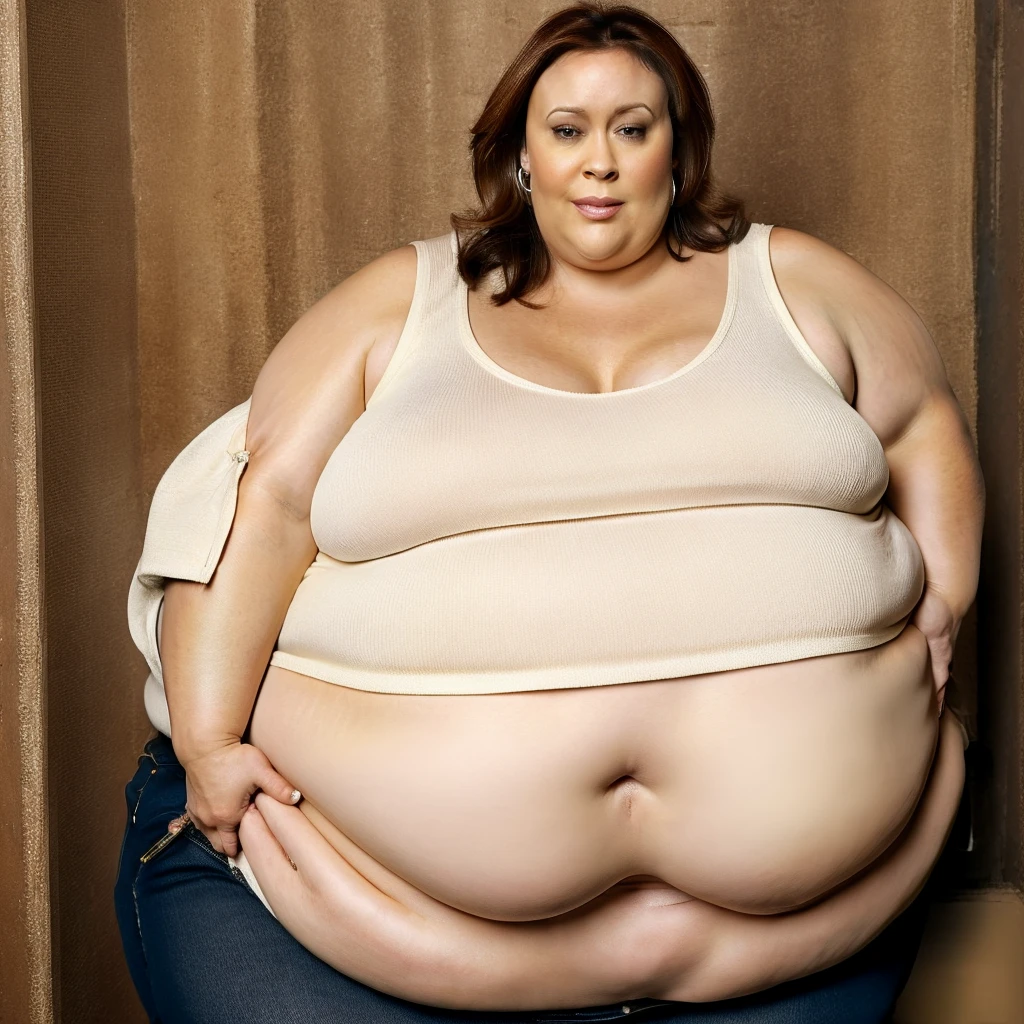 Alyssa Milano massive morbidly obese immobile ssbbw too fat to walk