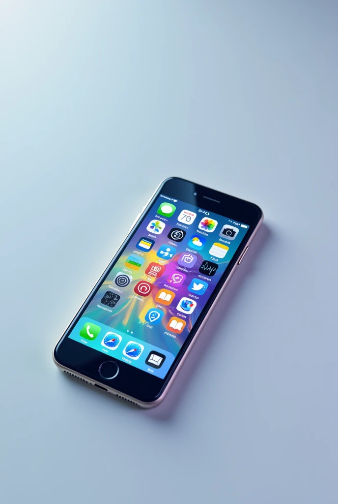 Image of a smartphone with a screen full of app icons.