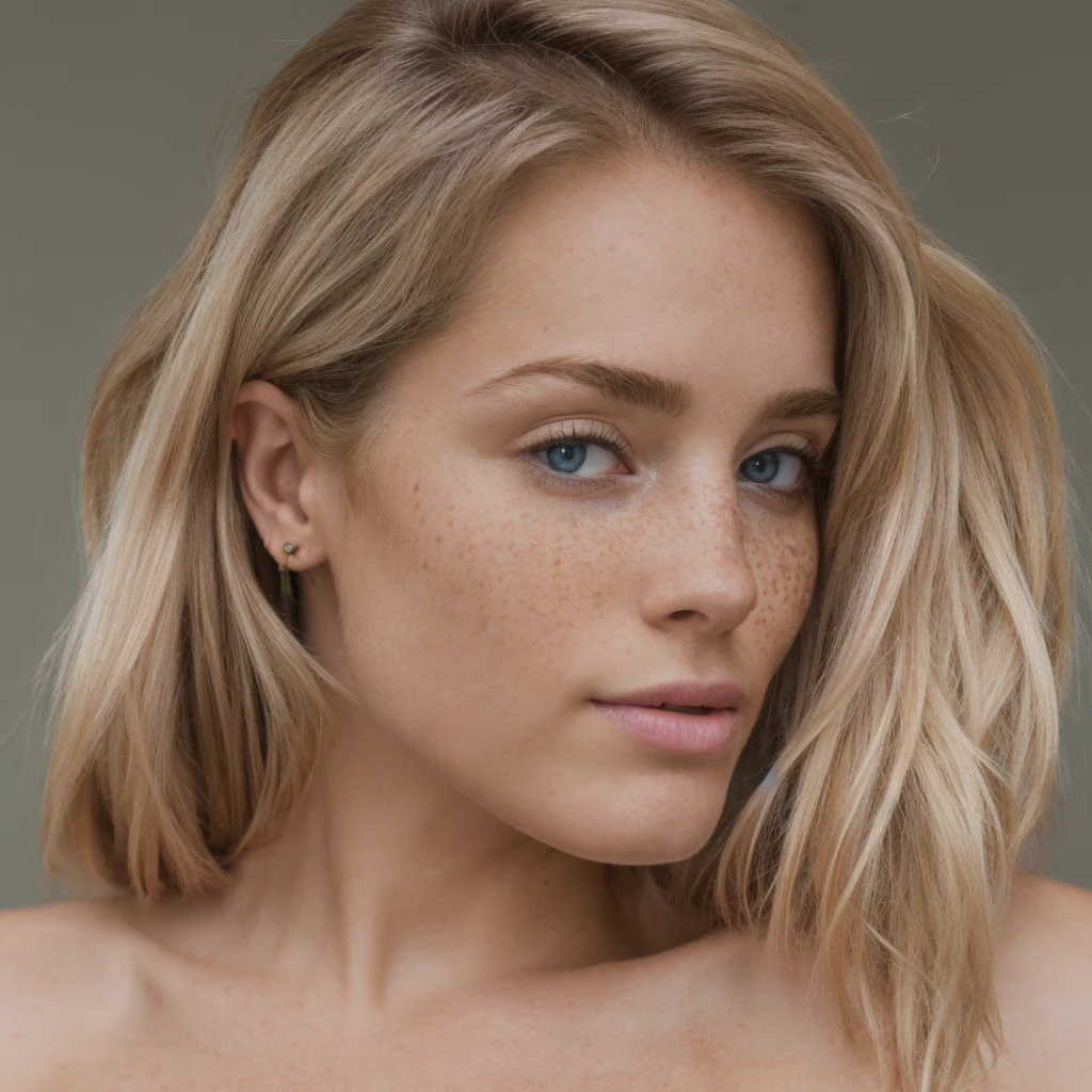 Ultra realistic photo of a blonde with straigth hair , europeen ,no makeup ,few freckles , meticulous , detailled , highly detailled , 4k , high resolution , award winning photography.