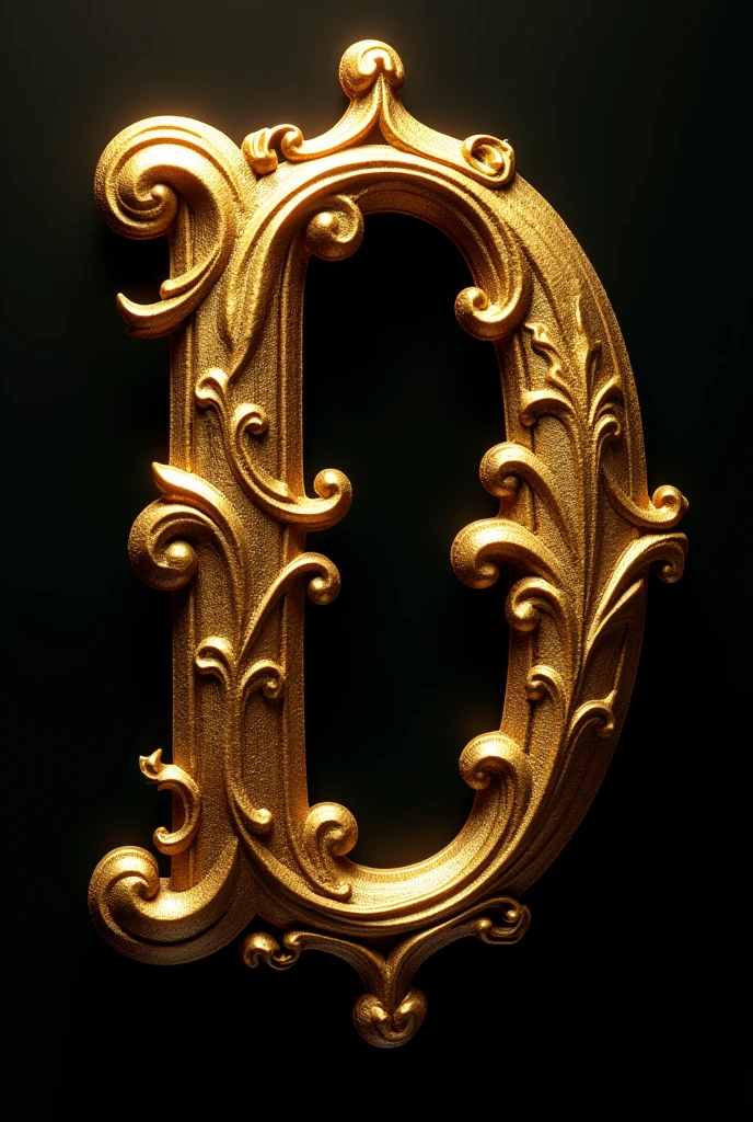 Letter D Gold