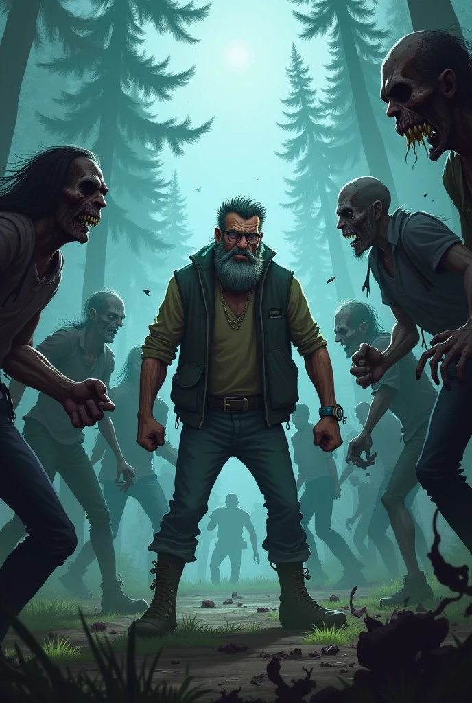 stan pines de gravity falls pelea con zombies