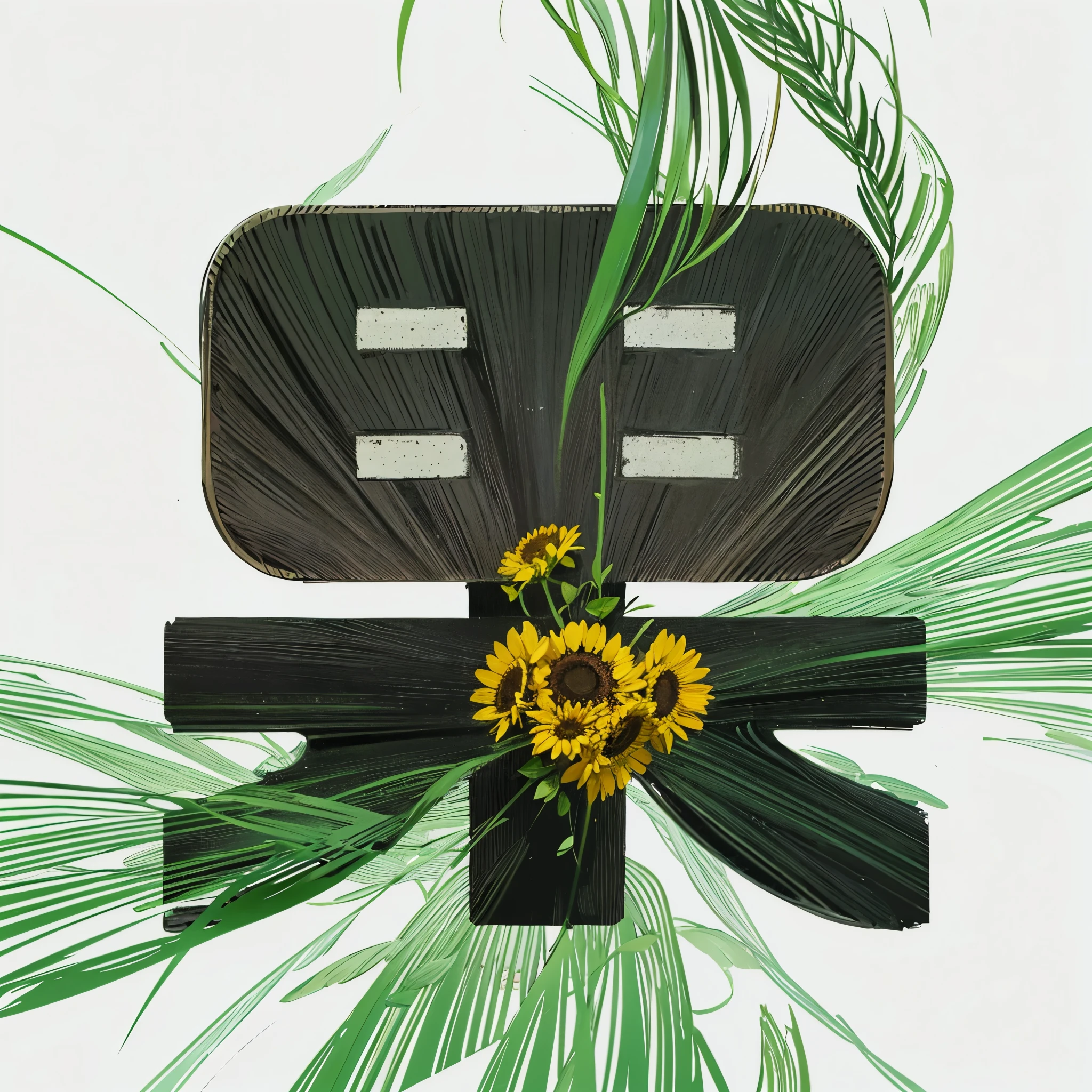flower, White background, Green Motives, flower, simple, Simplicity, Regular Angle,