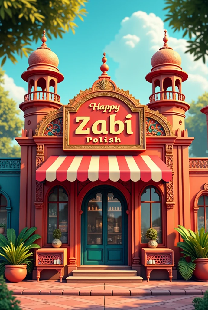 Create image for my shop, name, Zabi polish The polish should be the main title. This creation is for to wish my clients happy Independence Day, 15 August 2024, India