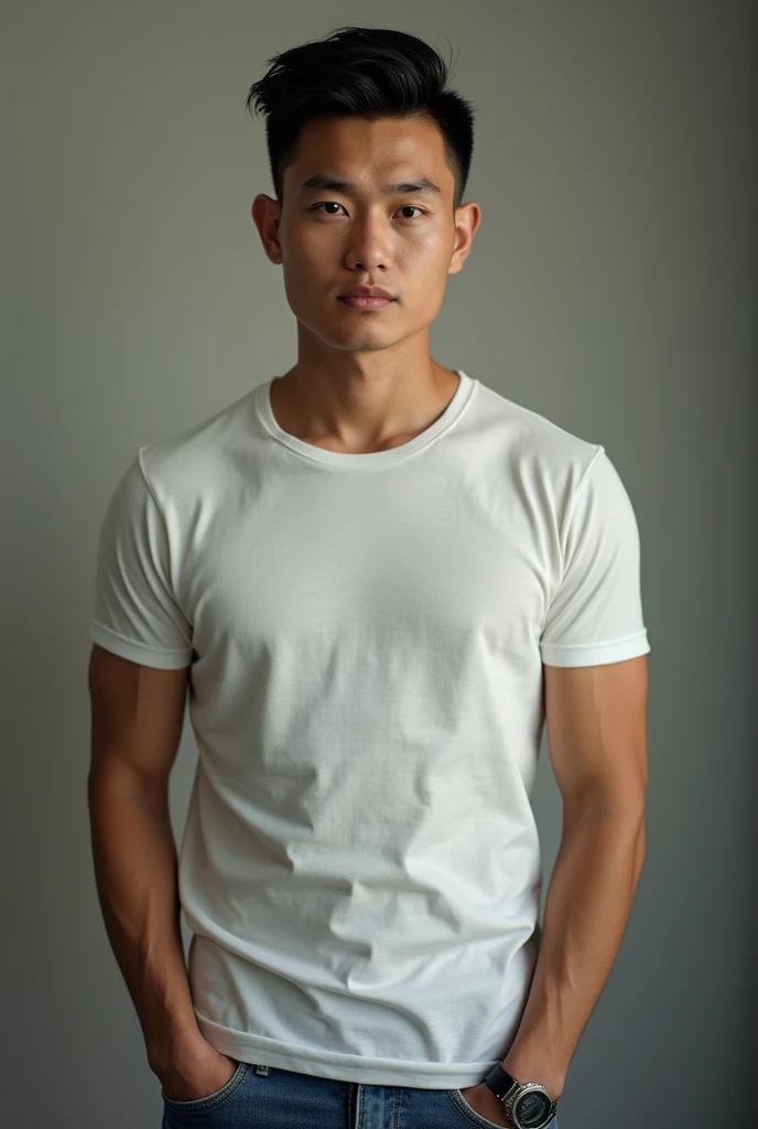 Very handsome thai man in casual clothing 
