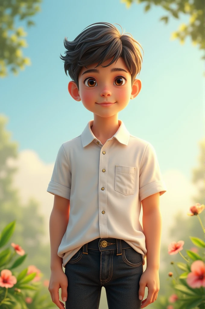 A boy White Shirt And Black Jense
15 August