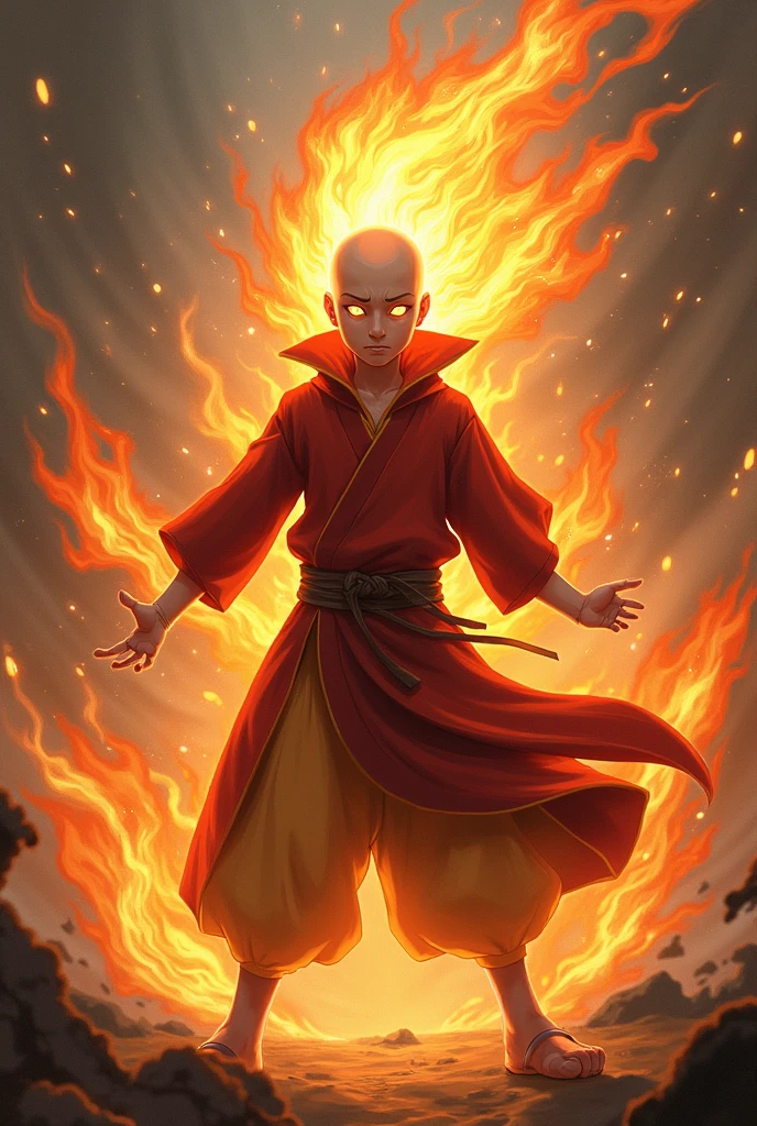 Avatar Anng in karuma mode from naruto