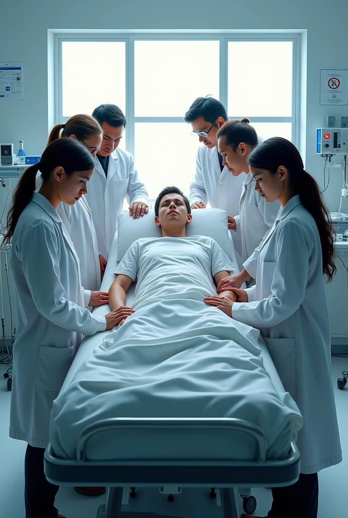 Six doctor look one person experiment in windows
