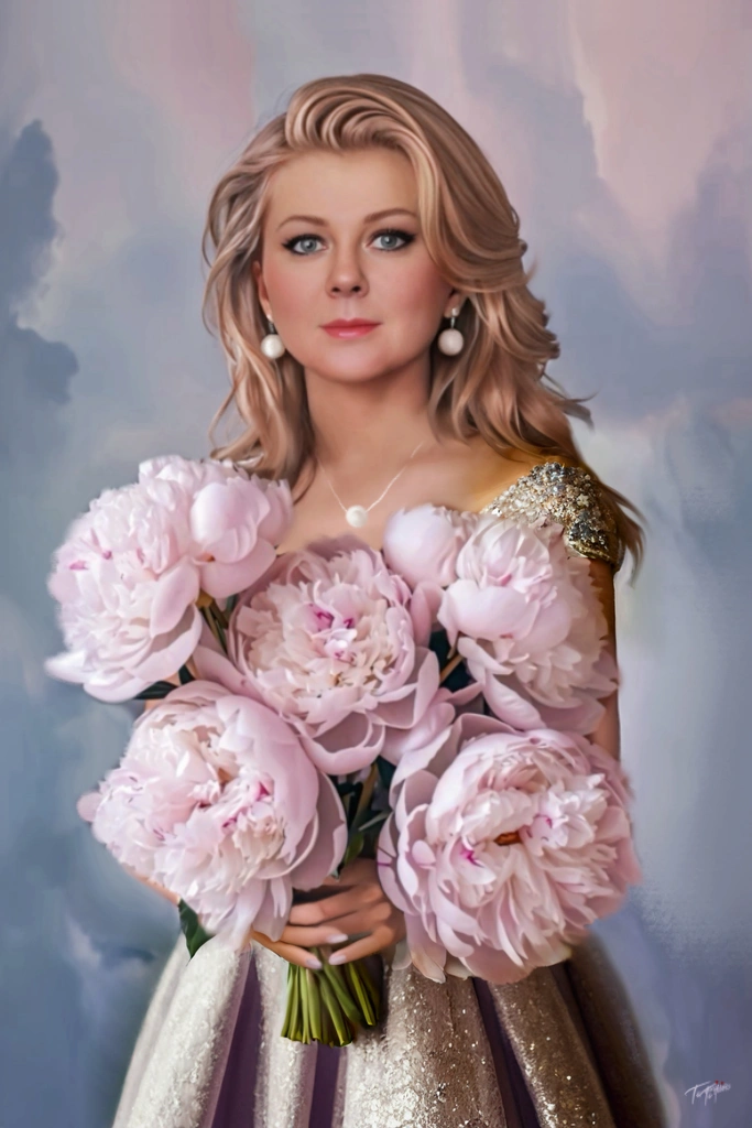 Lilac color of the dress