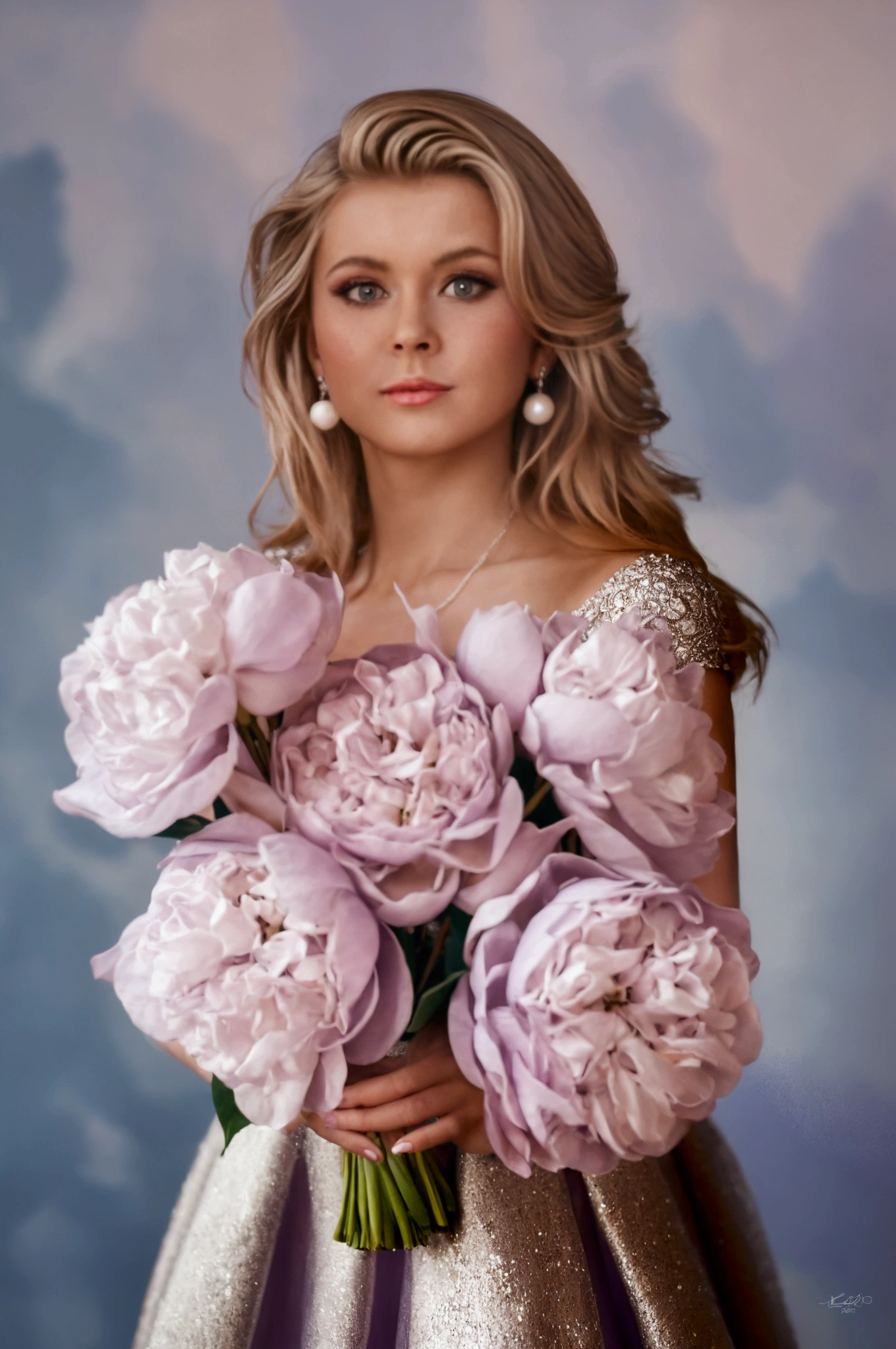 Lilac color of the dress