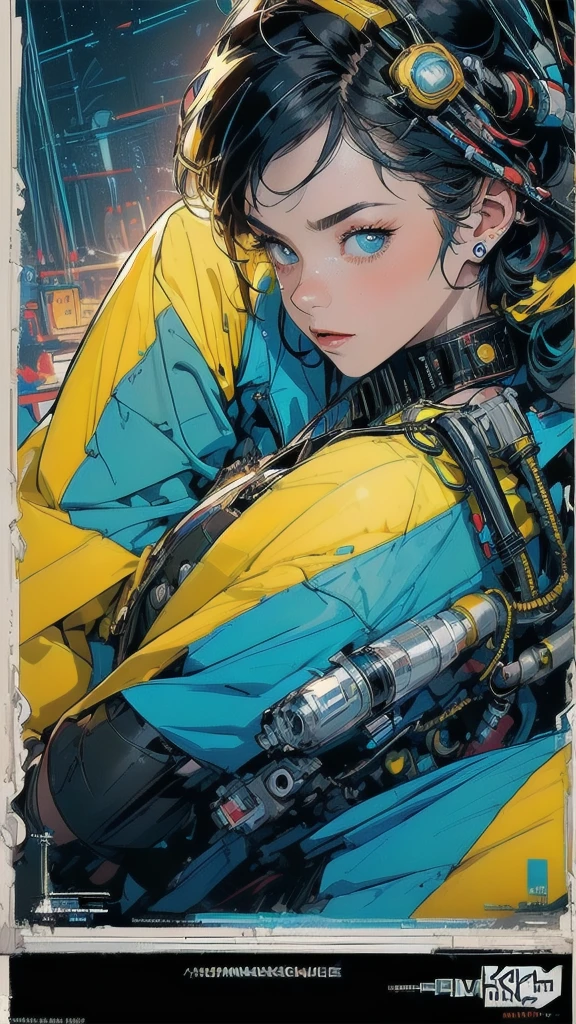 (((masterpiece, highest quality))),(((solo:1.2))),(((1girl:1.2))),32k wallpaper, very detailed, poster, vintage science fiction,(((((geometric cinematic movie poster))))), (bauhaus), shape,(((abstract))),(mid century modern),movie poster,(((((portfolio))))),(((((Close-up))))),(((((bust up))))),((((more various angle)))),(((highlight))),((((heterochromia)))),(((complete. detailed face))),(((Extremely talented))),(((((most complecated machine))))),(((((unlimited mechanic Workaholic))))),(((Absolutely detailed Mighty machines background))),(((Geiger counter))),(((Beautiful vibrant color scheme))),