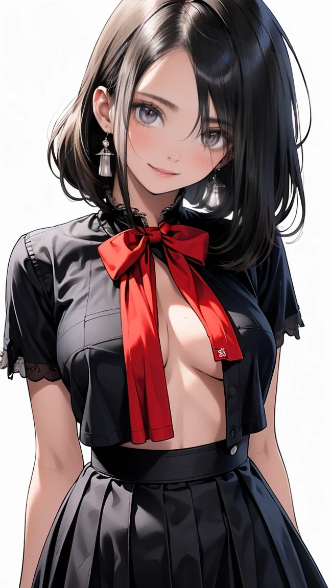 anime illustration, ((((highest quality)))), (((Ultra-precision CG 16K))), (((masterpiece))), (((Very detailed))), (((Extremely detailed))), (((Black outline:1.3, Written boundary depth:1.3 , Written soft outline, sharpness))), Maximum clarity and sharpness, Multilayer Texture, Surface Shading, Cinematic lighting, Beautiful details sparkle ,Perfect Proportions, Limited to one woman, BREAK accurate, Anatomically correct, Highly detailed face and skin texture, drawn in detail, Highly detailed facial and skin texture, Detailed eyes, beautiful hair, Beautiful Japanese Idol face, Beautiful and beautiful eyes, Beautiful body, Beautiful breasts, Beautiful thighs, Beautiful legs, Beautiful fingers, (Beautiful views) , skinny body, ((Beautiful Skin)), ((Skin Texture)) BREAK breast enlarged, medium Breasts, rocket breasts, (((perky breasts))), ((sagging breasts)), slender waist, ( narrow eyes, smiling, blush, determined expression, sweaty , Heavy breathing,) , (streaked hair, hair intakes, colored inner hair, ) BREAK (((wearing printed sexy oversized shirts , wearing wide-leg-pants, breasts is covered by outfit))) , wearing earrings, (((tanned skin, tan lines))) , BREAK ( stick breast out, bending over, under the blue sky ),(((looking at viewer, super detailed background , ))), BREAK (((portrait , close-up of face, bust-up shot, looking at viewer, )), (natural make), random angle , random situation , pinup magazine pose, from front