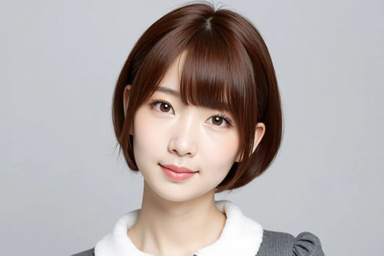 A japanese girl in santa claus costume, smile,beautiful detailed eyes, droppy eyes,beautiful detailed lips, extremely detailed face and hair, long eyelashes, intricate detailed fabric textures, santa hat, christmas lights, snowy winter background, (best quality,4k,8k,highres,masterpiece:1.5),ultra-detailed,(realistic,photorealistic,photo-realistic:2.0),vibrant colors,cinematic lighting,soft bokeh