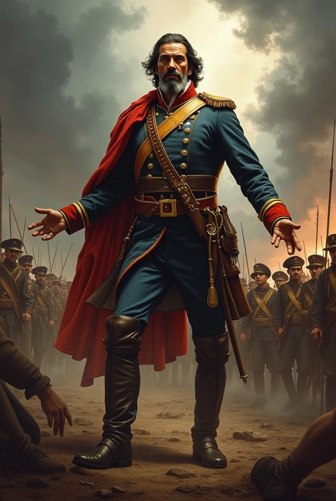 Simon Bolivar dominating Nicolas Maduro in combat.