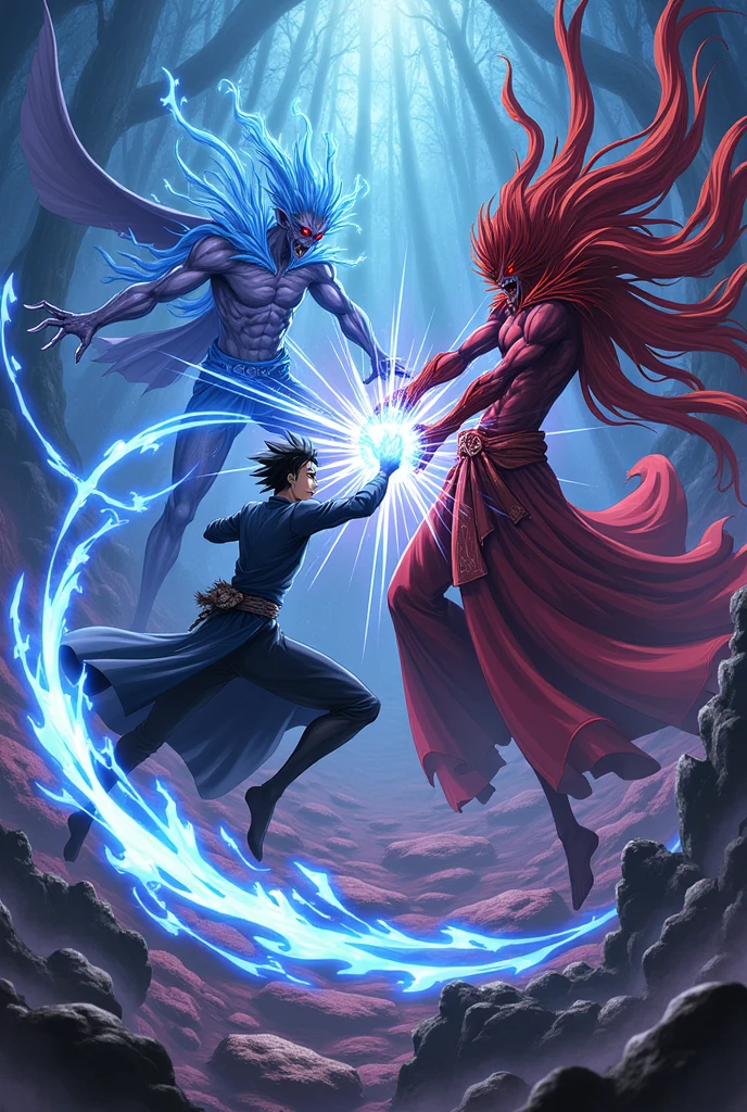 Anime gojo and sukuna fight....