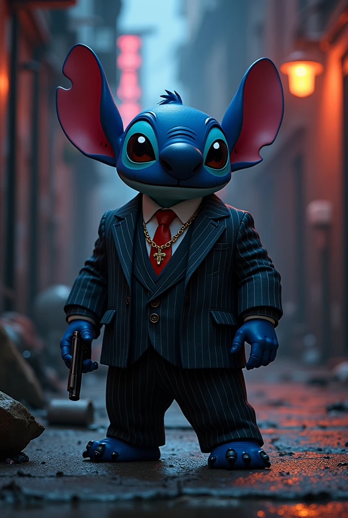 Stitch as a gangster