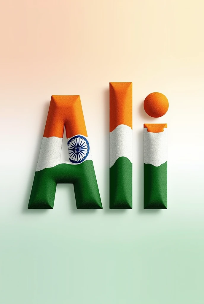 Ali's name written in Indian flag