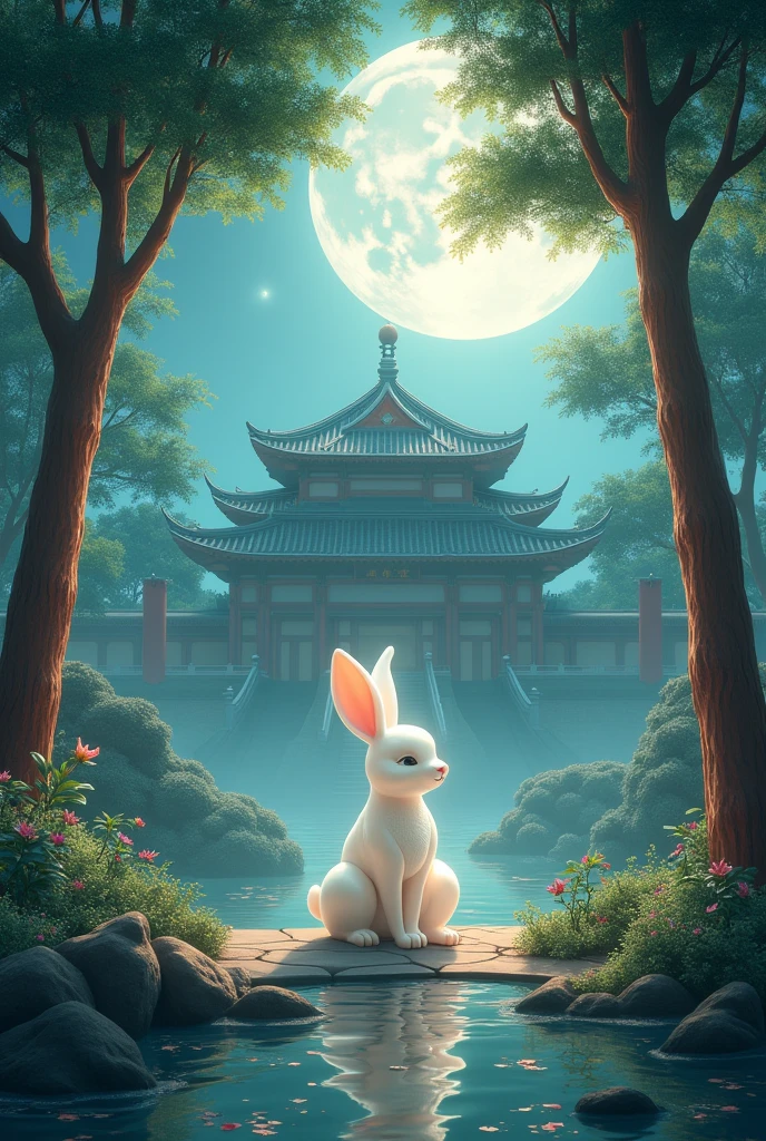 Moon Palace,Jade Rabbit,Cinnamon Tree,Chinese style