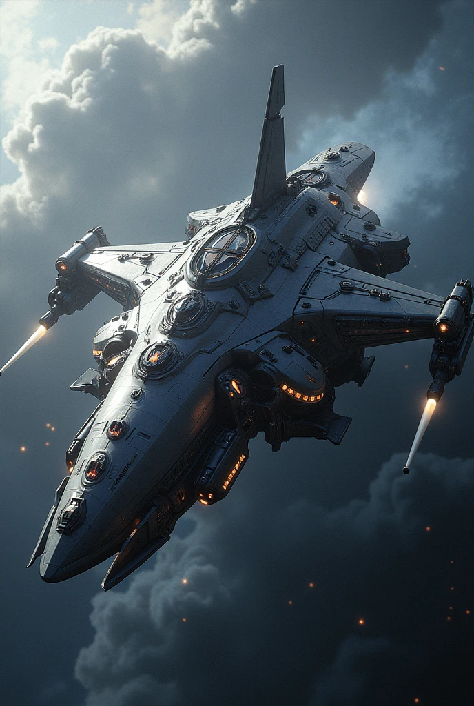 masterpiece, Highest quality, sf、universe、universe母艦、Shape of the hammer shark、Machine、mechanical、universe航行、