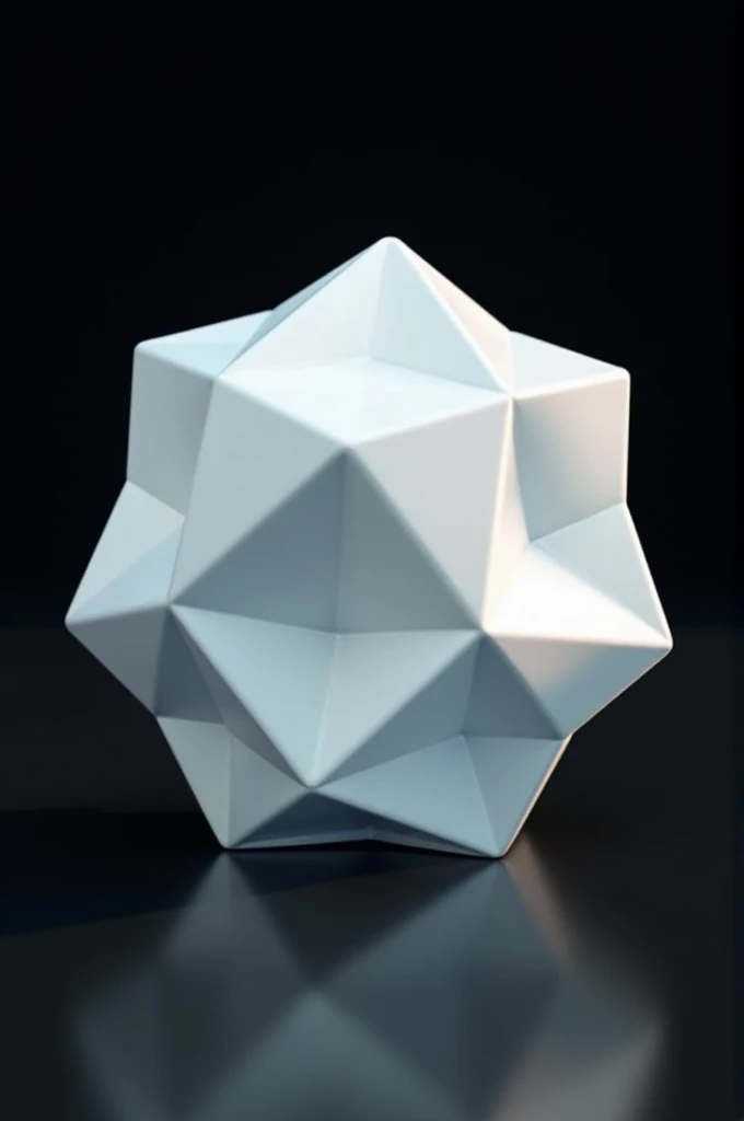 A white icosahedron