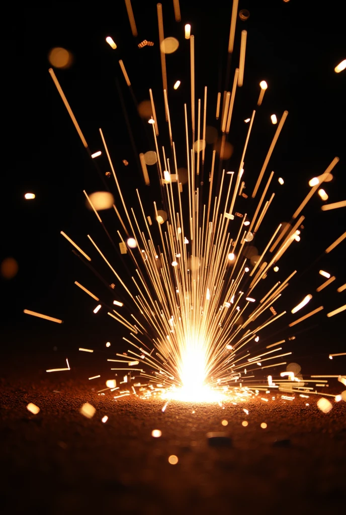 Sparks flying due to friction