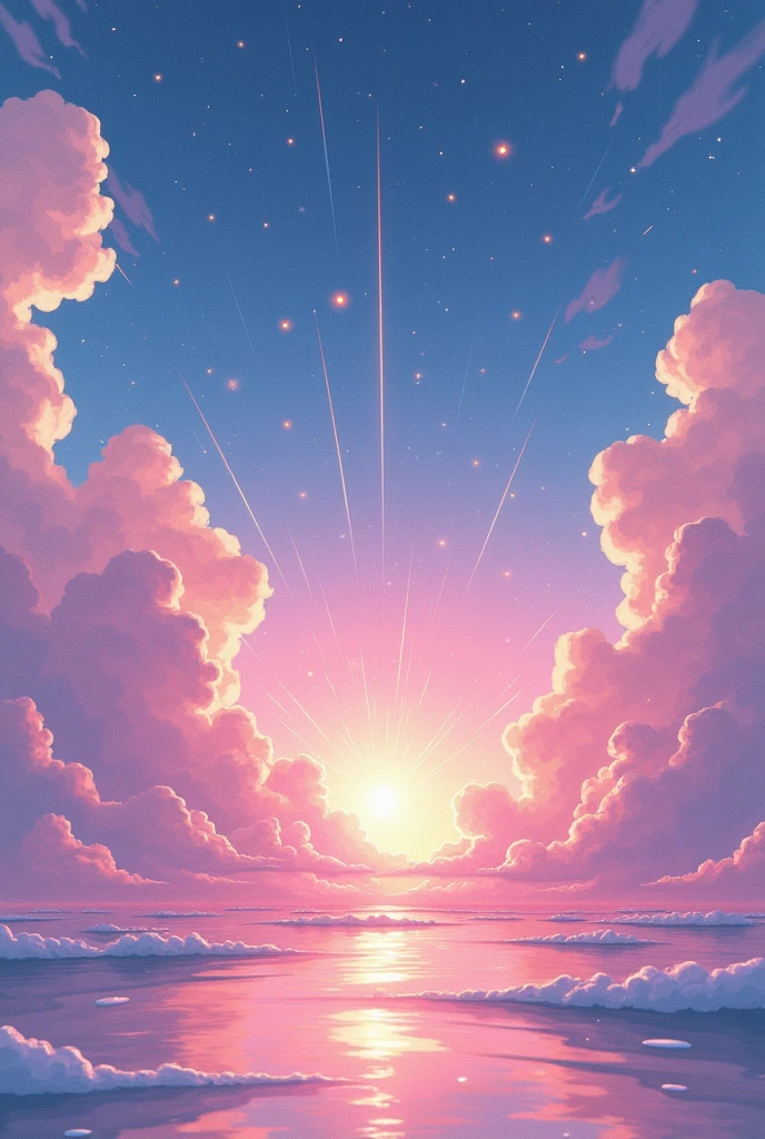 Pastel tones、Line art、anime、Sparks flying due to friction