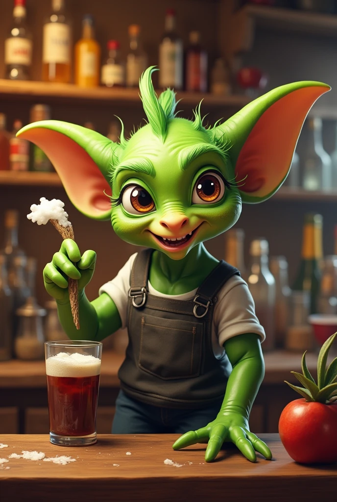 Goblin Store Bartender Lazy Super Cute Logo Commercial
