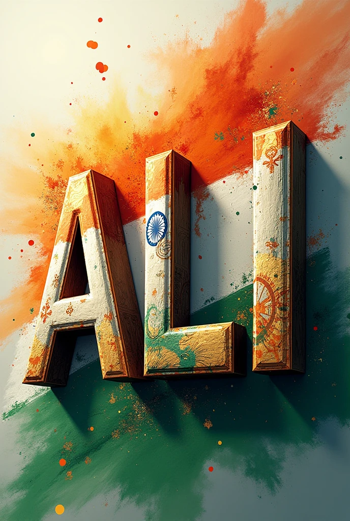 ALI's name written with Indian flag